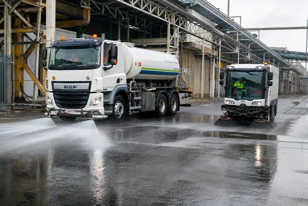 2 Watering Road Maintenance Vehicles