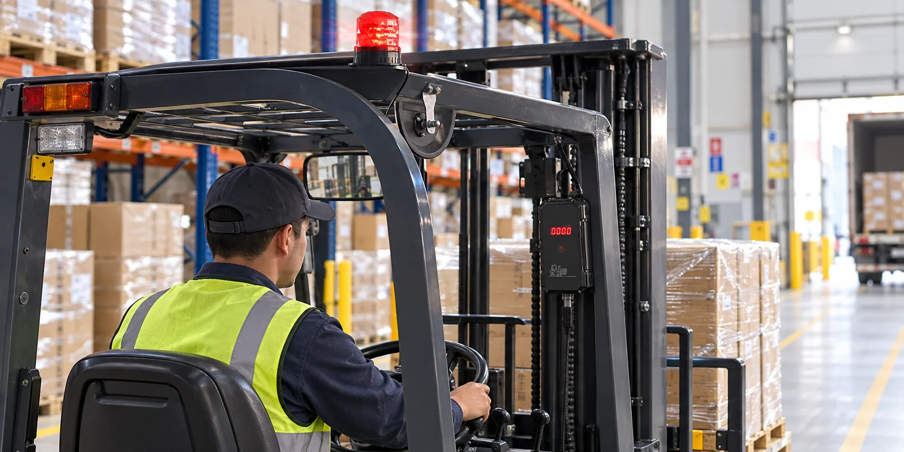 SF-102 forklift speed limiter used in warehouse and logistics operations